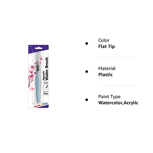 Pentel Arts Aquash Water Brush, Flat Tip, 1-Pack Carded (FRHMHBP) - Image 2
